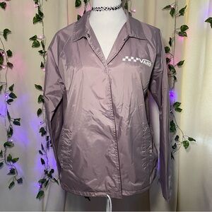 Purple drawstring vans jacket